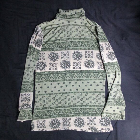 Vintage Pandora Floral Geometric Polyster Disco Shirt - Picture 7 of 7